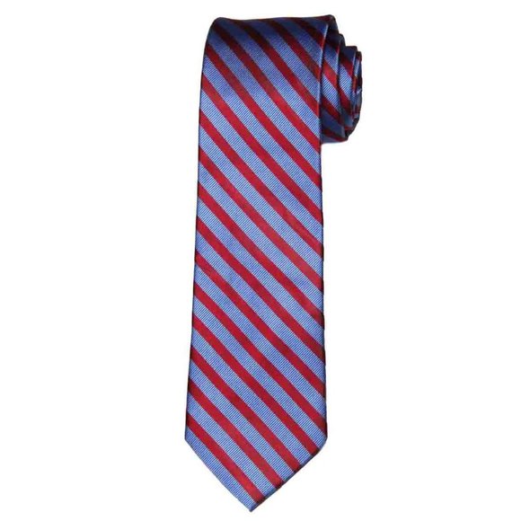 Nautica Repp Stripe Tie Blue Red Silk Men's - Picture 1 of 1